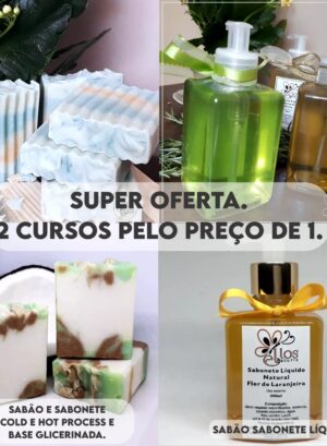Curso 2 em 1 - Hot e Cold Process + Sabão e Sabonete Líquido